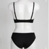 Black Luxe Comfort Set back Elegant Black Padded Bra & Panty Combo for Women