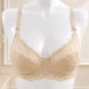 Golden Nude Lace Comfort Bra for Women