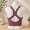 Rose Taupe Performance Front-Zip Bra for Women