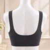 black bra back Soft Support Charcoal Sports Bra for Women