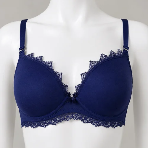 dark blue bra front.jpg Midnight Lace Comfort Bra for Women