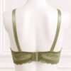 Olive Green Lace Trim Padded Bra