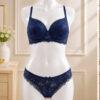 Royal Blue Luxe Lace Lingerie Set for Women