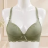 Elegant Sage Green Lace Push-Up Bra